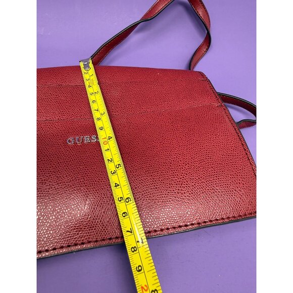 Guess Red Handbag Crossbody 10" Purse - Picture 6 of 9